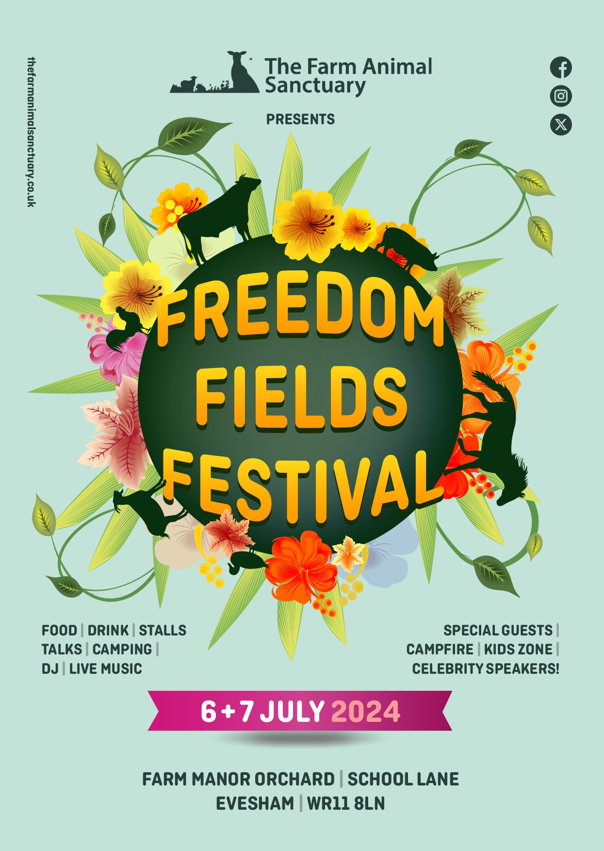 Freedom Fields Festival at The Farm Animal Sanctuary Ethical Vegan Events